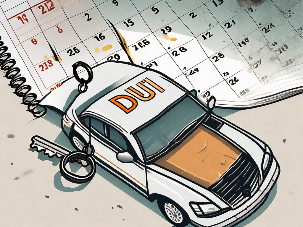 How Long Does A Dui Stay On Your Record In Saskatchewan A broken car key next to a calendar